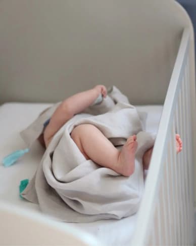 Linen baby blanket